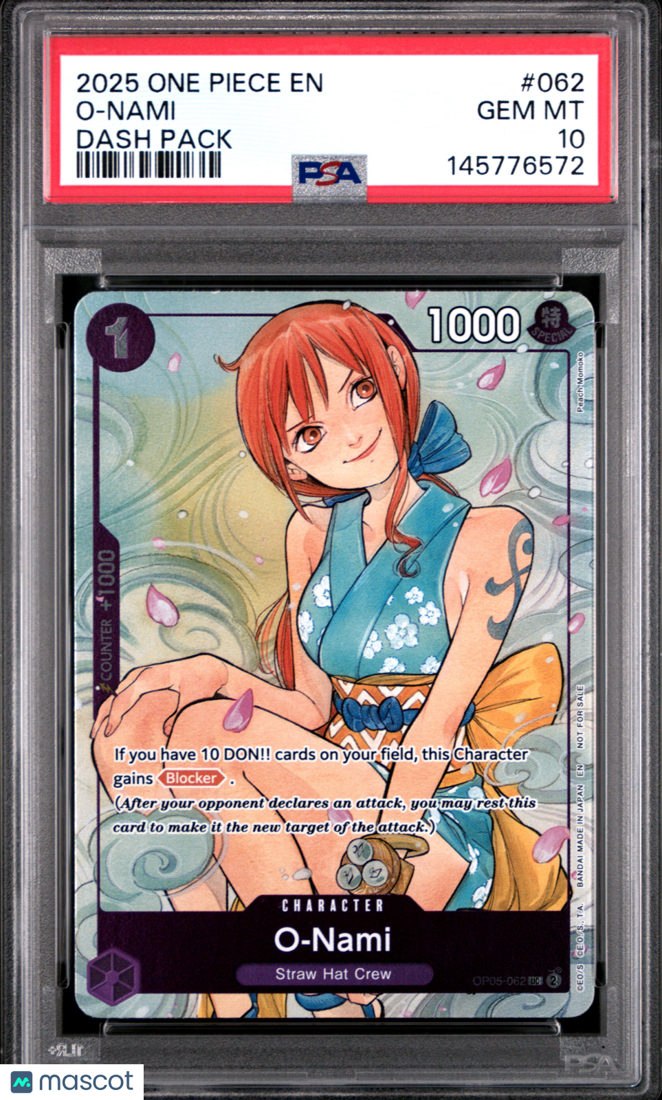 2025 One Piece Dash Pack 2025 O-Nami #062 PSA 10