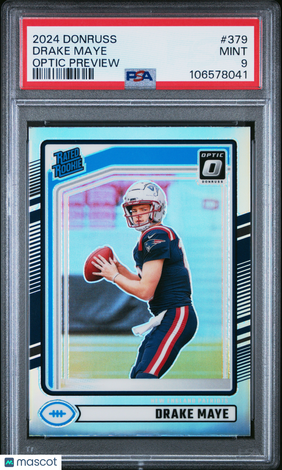 2024 Panini Donruss Drake Maye Optic Preview #379 PSA 9