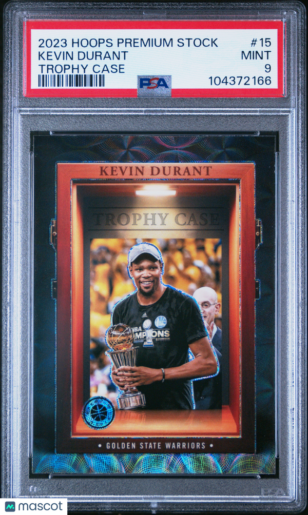 2023 Panini Hoops Premium Stock Trophy Case Kevin Durant #15 PSA 9