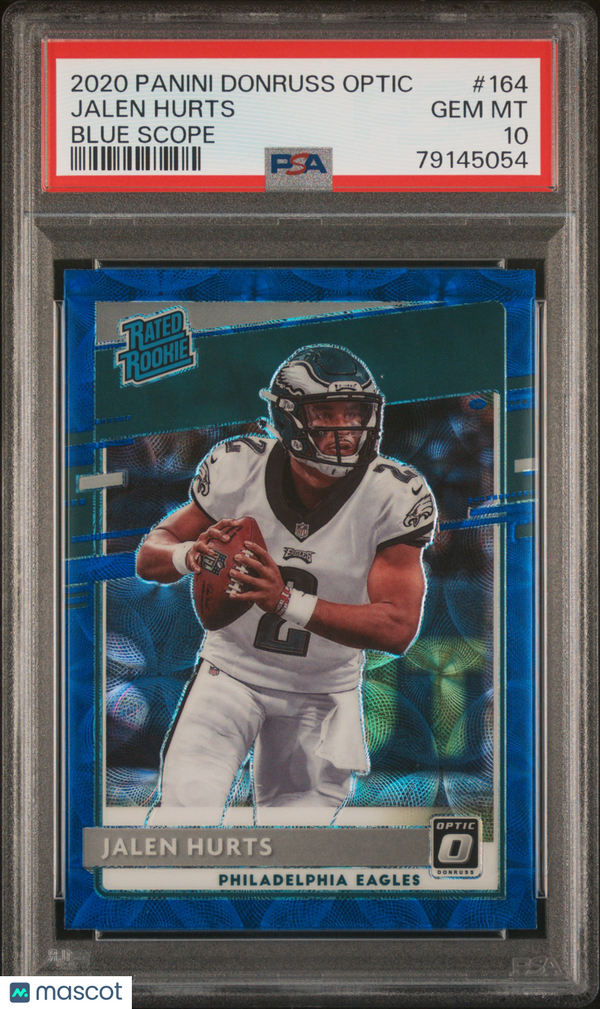 2020 Panini Donruss Optic Jalen Hurts Blue Scope #164 PSA 10