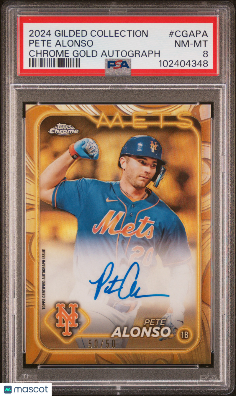 2024 Topps Gilded Collection Topps Chrome Gold Autographs Pete Alonso