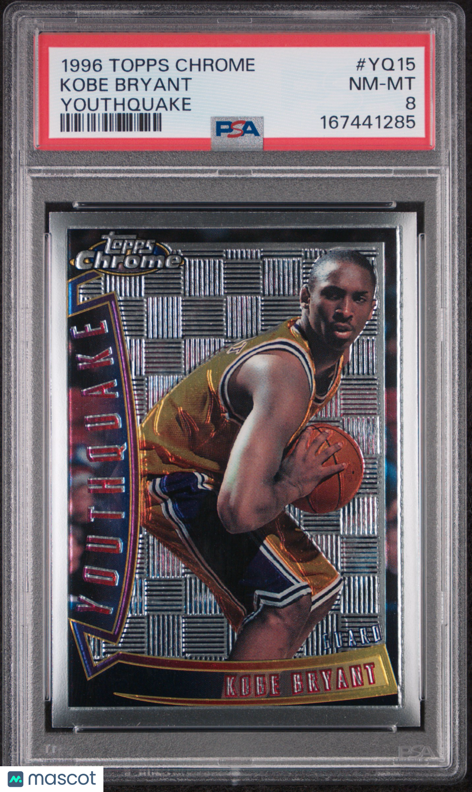 1996 Topps Chrome Youthquake Kobe Bryant #YQ15 PSA 8