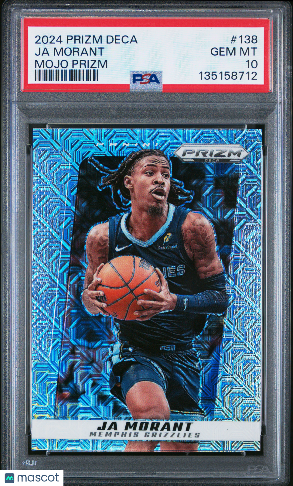 2024 Panini Prizm Deca Ja Morant Mojo #138 PSA 10
