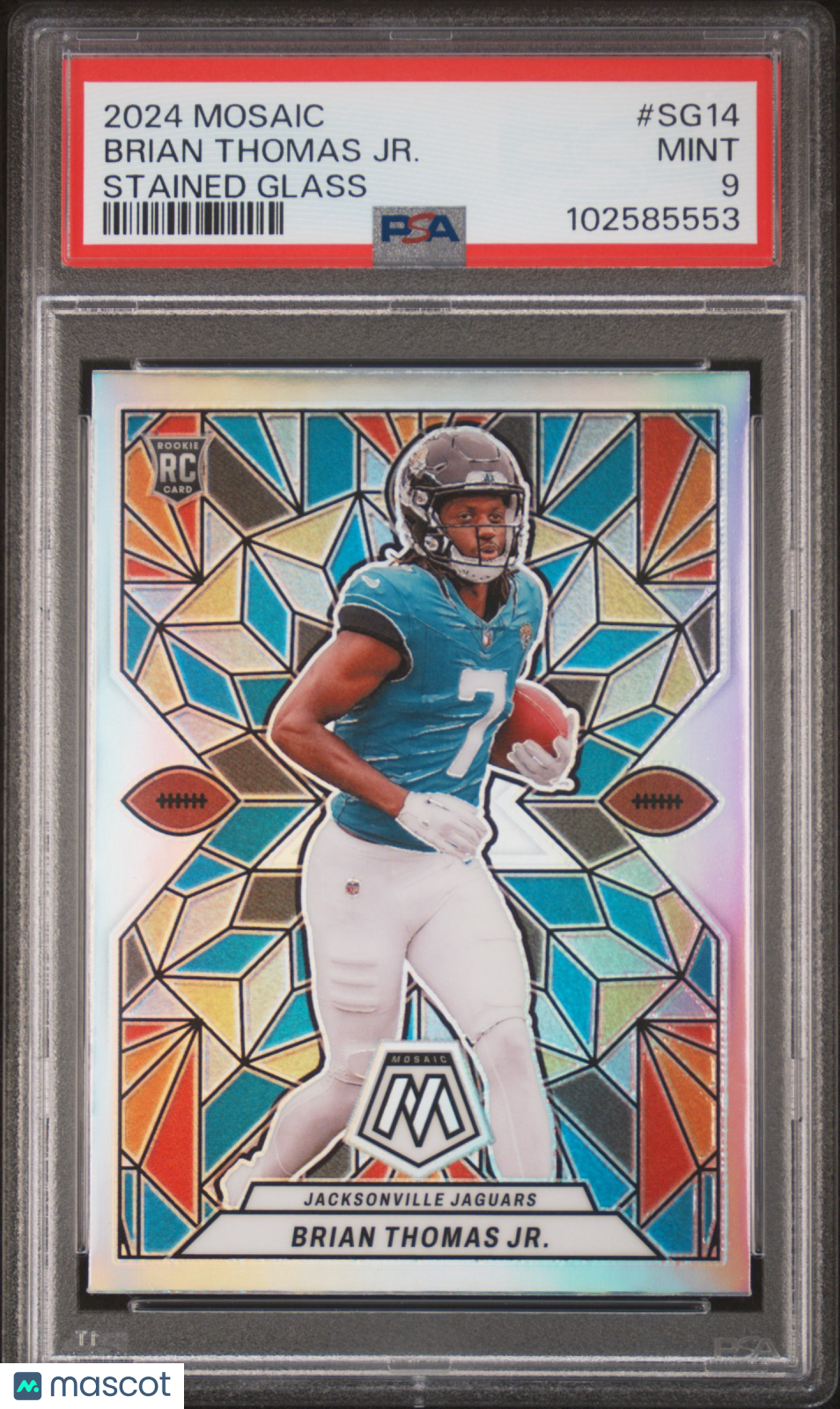 2024 Panini Mosaic Stained Glass Brian Thomas JR. #SG14 PSA 9