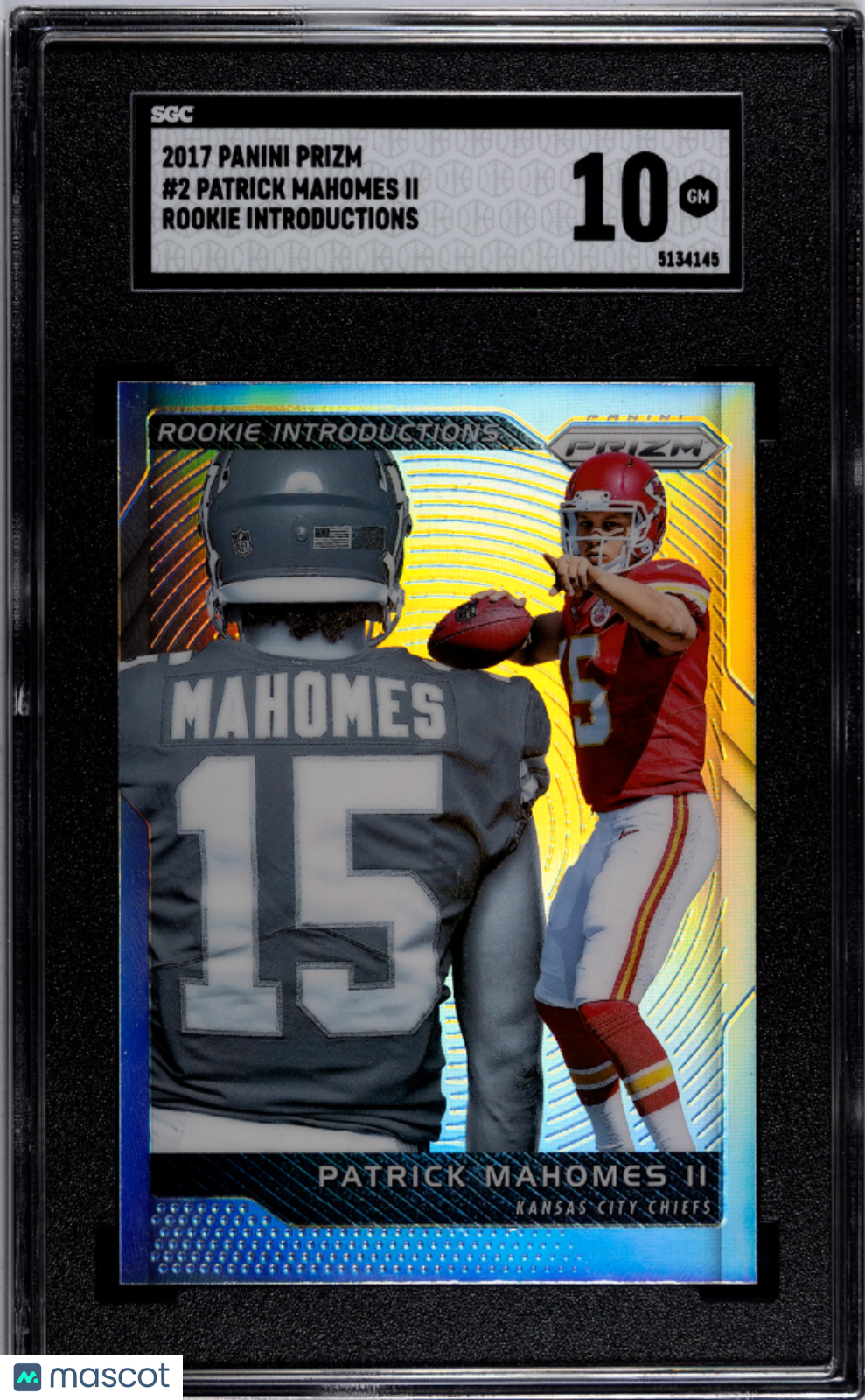 2017 Panini Prizm Patrick Mahomes II Rookie Introductions #2 SGC 10