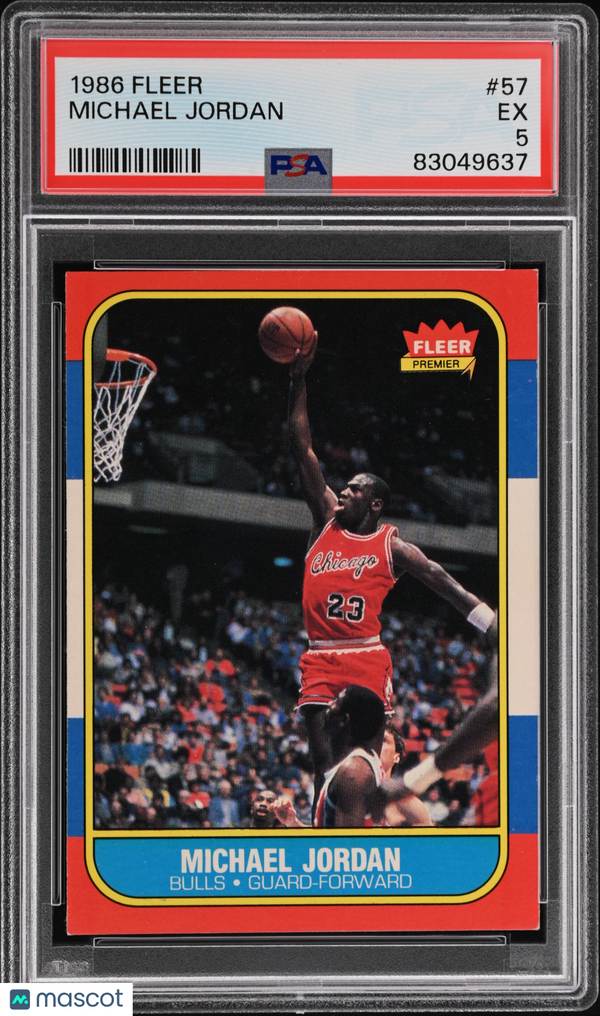 1986 Fleer Michael Jordan #57 PSA 5