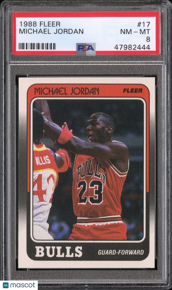 1988 Fleer Michael Jordan #17 PSA 8 Basketball