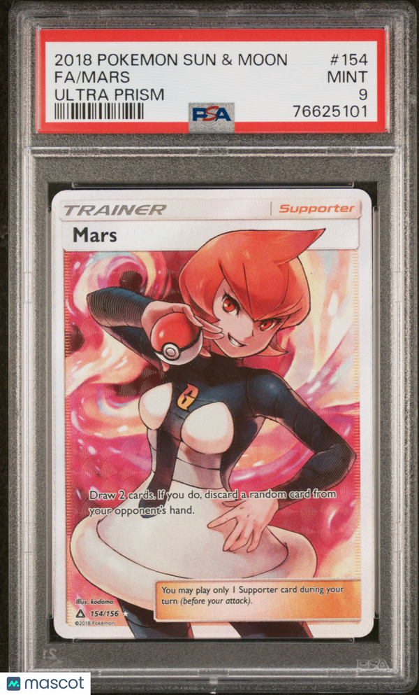 2018 PokéMon TCG Mars #154 Mongolian Ultra Prism PSA 9