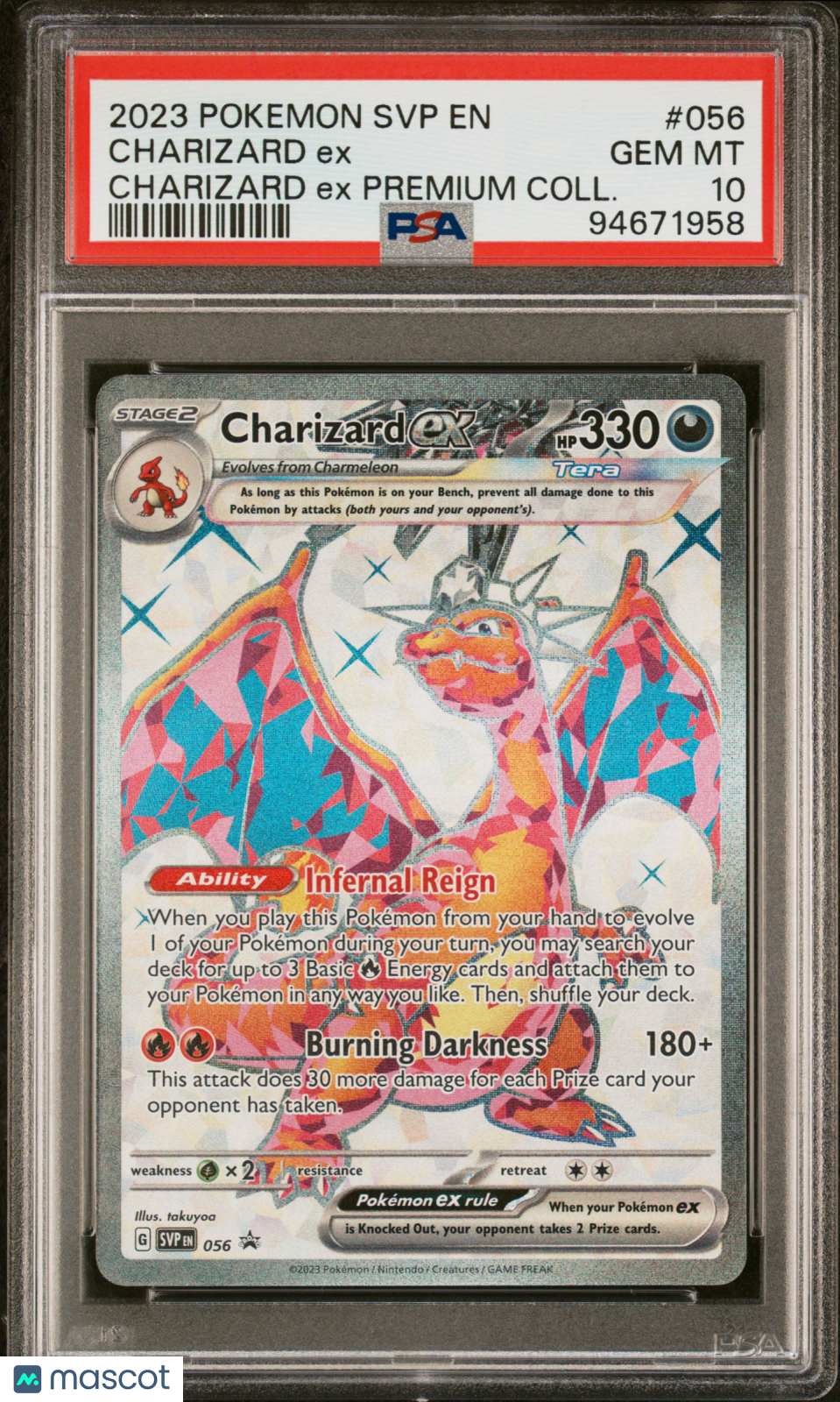 2023 Pokemon SVP EN-SV Black Star Promo Charizard EX #056 PSA 10