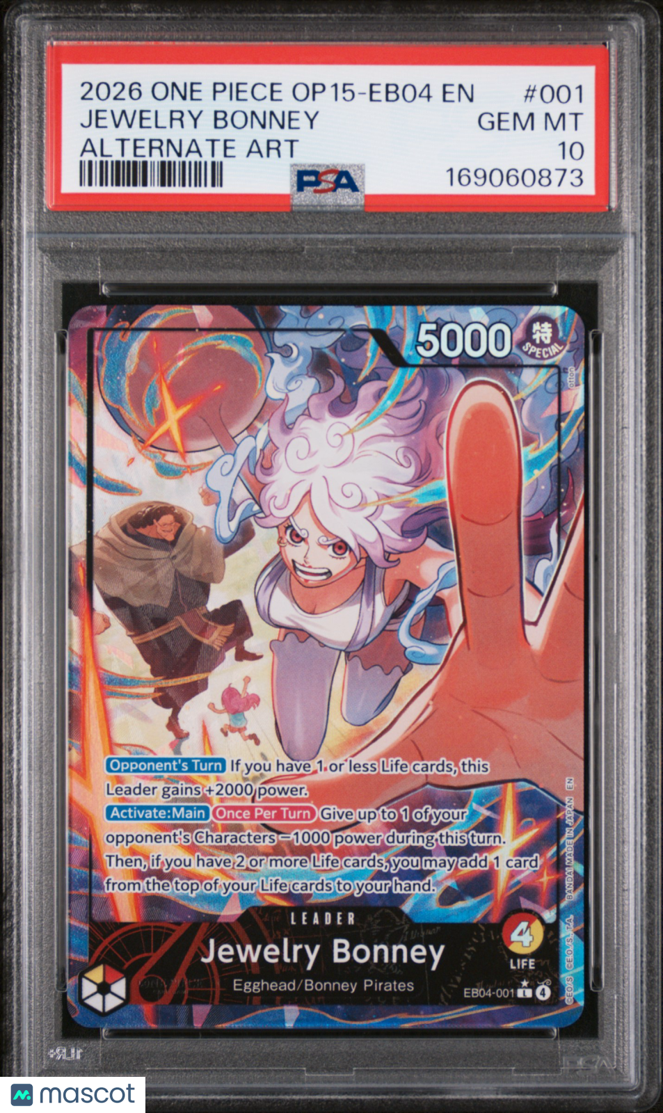 2026 One Piece Op15 Adventure On Kamis Island Jewelry Bonney #001 Alt Art PSA 10
