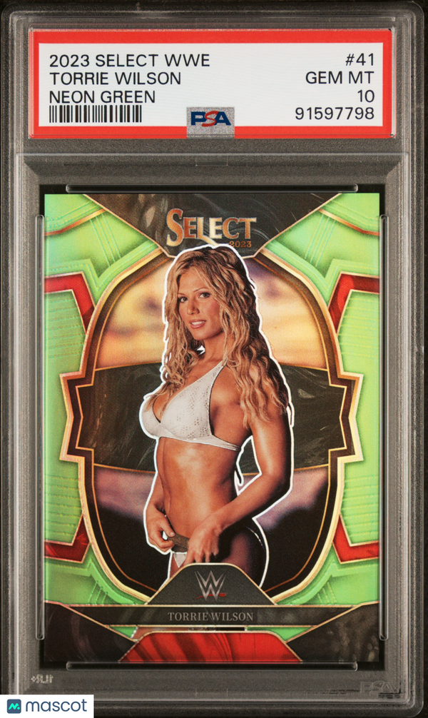 2023 Panini Select WWE Torrie Wilson Neon Green #41 PSA 10