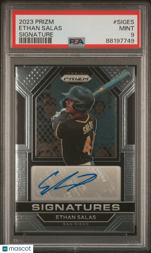 2023 Panini Prizm Signatures Ethan Salas #SIGES PSA 9 Baseball