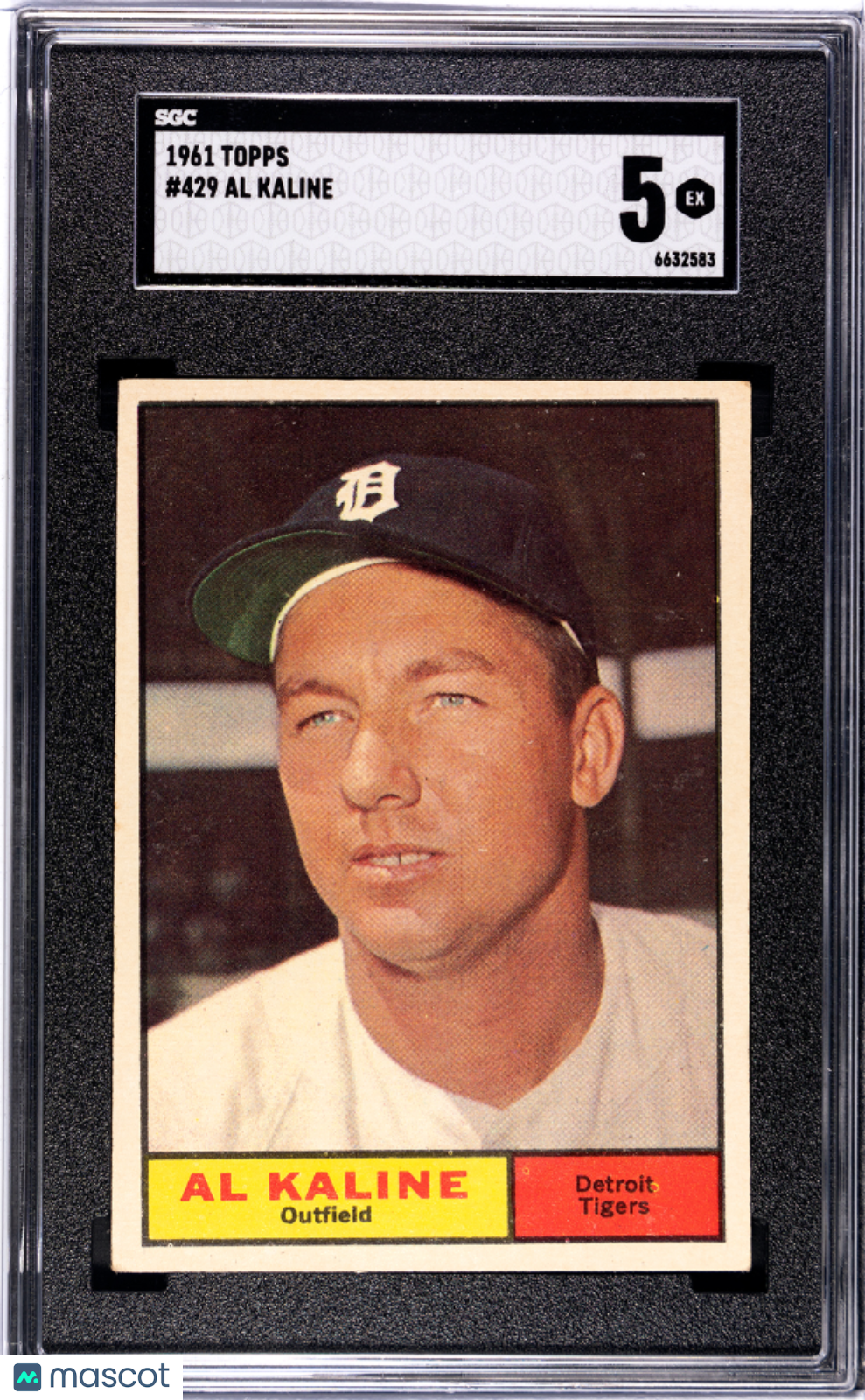 1961 Topps Al Kaline #429 SGC 5 Detroit Tigers