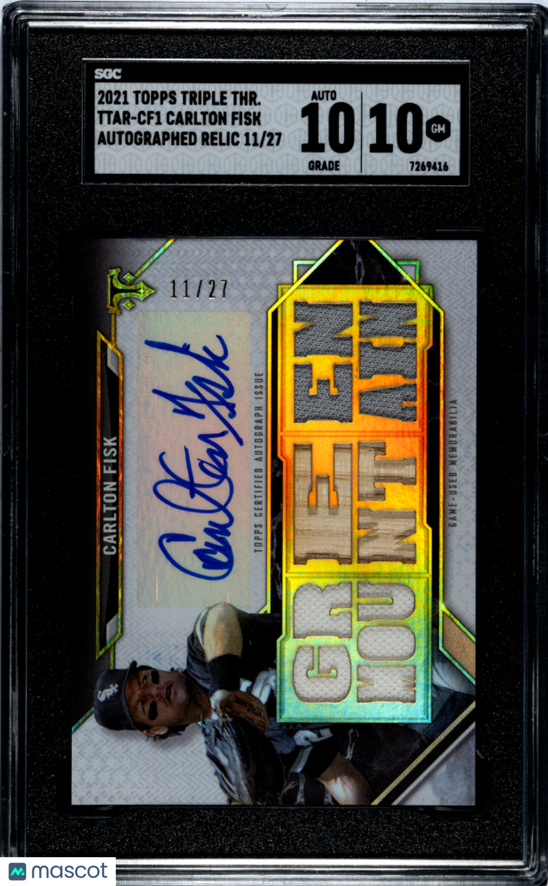 2021 Topps Triple Threads Carlton Fisk Autograph Relic