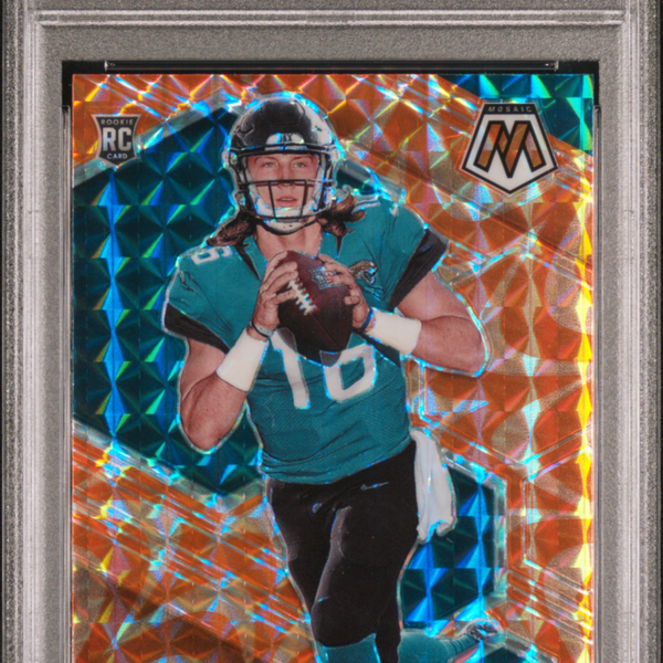 2021 Panini Mosaic Trevor Lawrence Reactive Orange #301 PSA 10