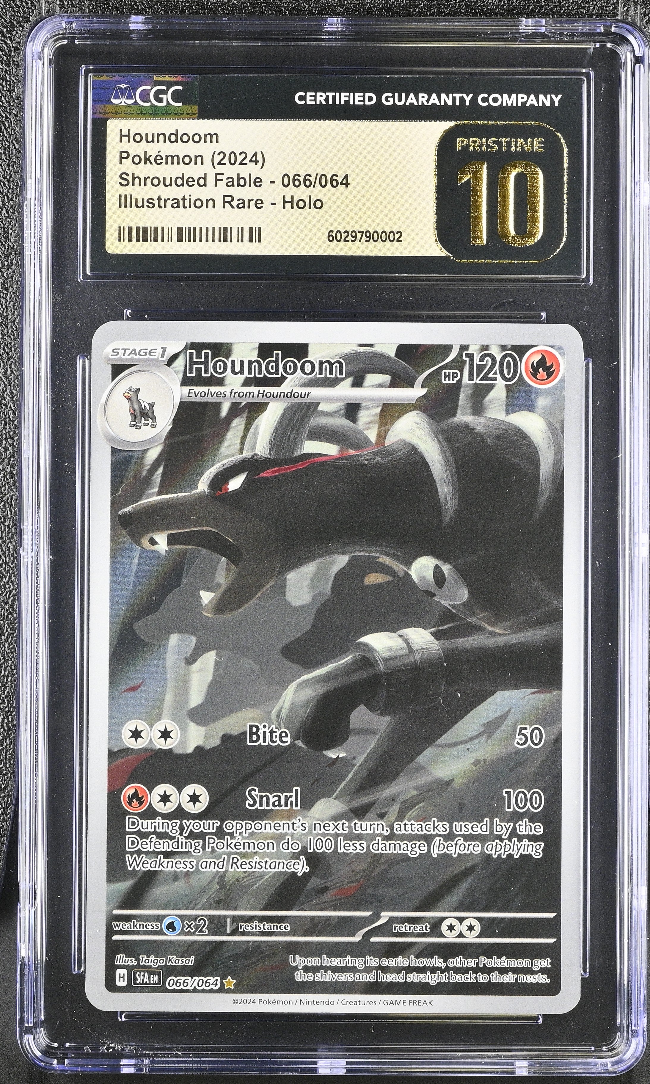 2024 Pokémon Shrouded Fable Houndoom #066/064 English CGC 10 PRISTINE
