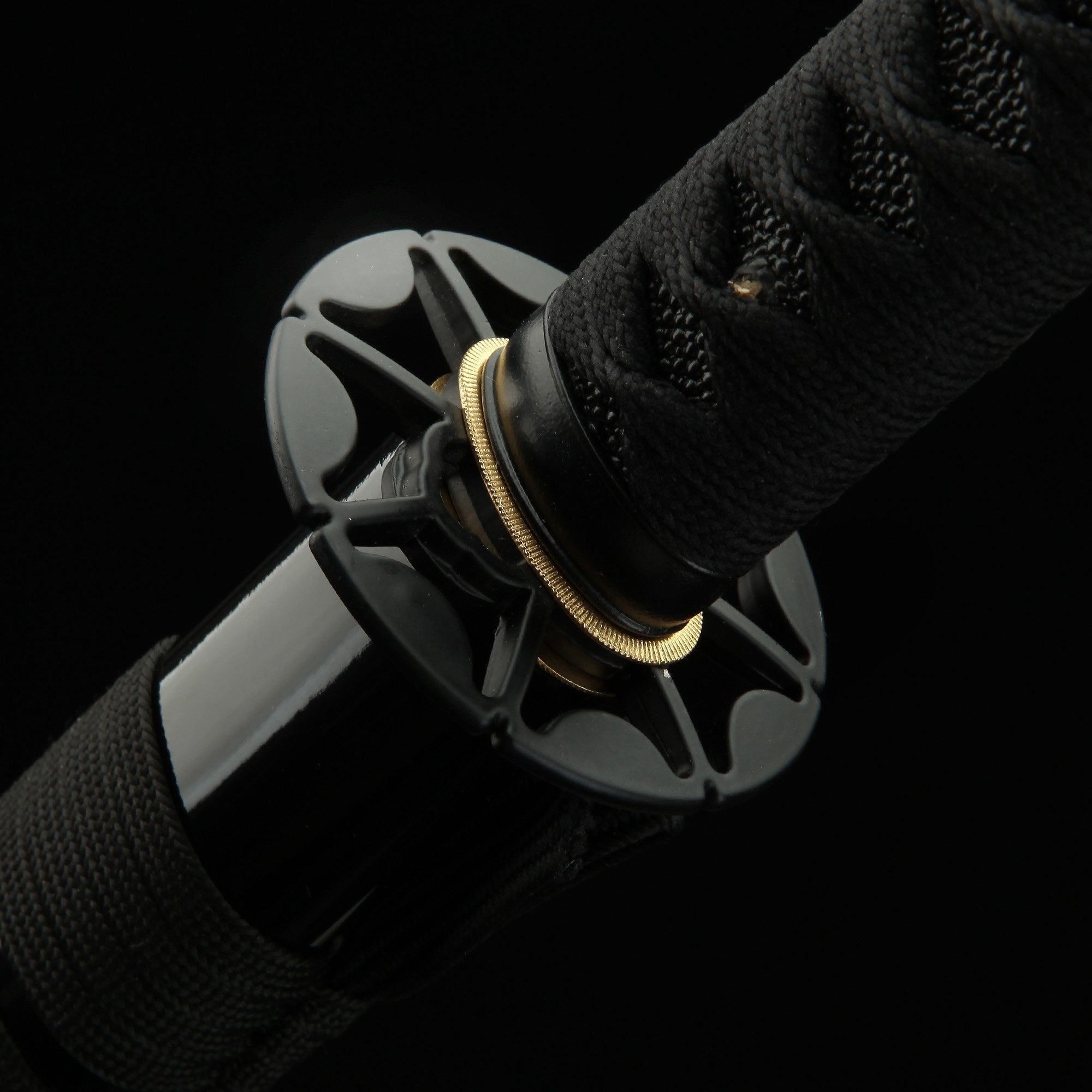 Handmade Japanese Katana Sword 1060 Carbon Steel With Black Scabbard