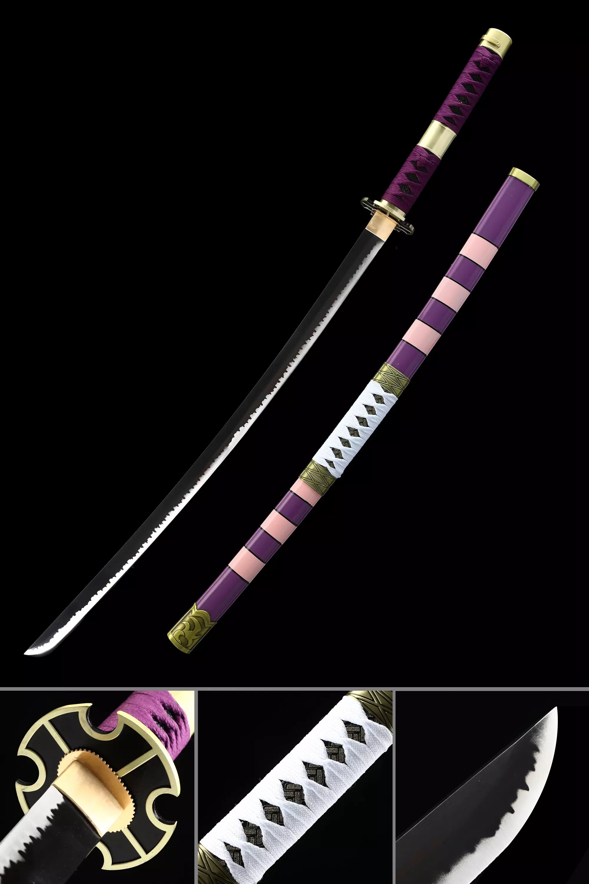 Handmade Luffy’s Sword Nidai Kitetsu Katana One Piece