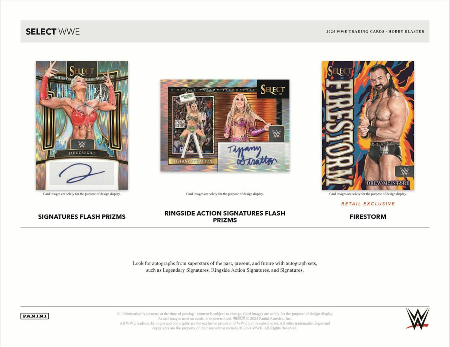 HOBBY 2024 Panini Select WWE Wrestling Hobby Blaster Box (6 Inserts/Prizms) Look for Green Flash