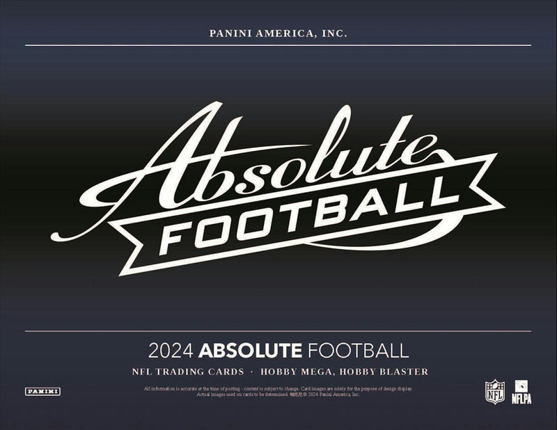 2024 Panini Absolute Football Hobby Mega Box (1 Auto or Mem and Exclusive Teal Parallels) 42 Cards