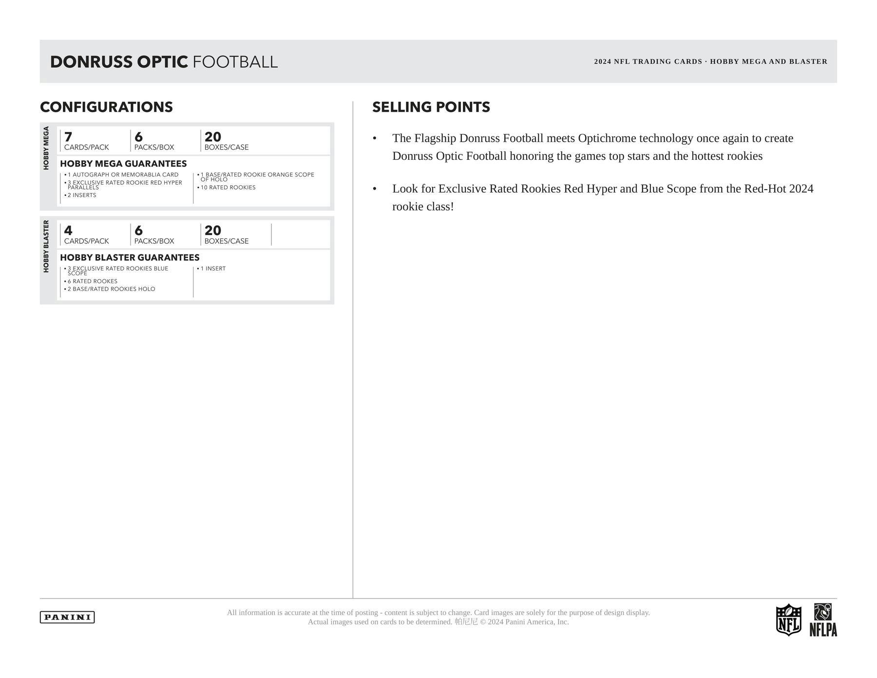 HOBBY 2024 Panini Donruss Optic Football Blaster Box (Blue Scope Parallels) Uptown? or Downtowns? - NFL Blaster