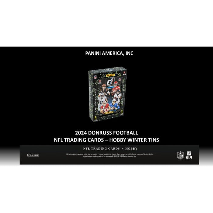 HOBBY 2024 Panini NFL Donruss Winter Holiday Tin (Box) (3 Purple Press Proofs) - Hobby Box