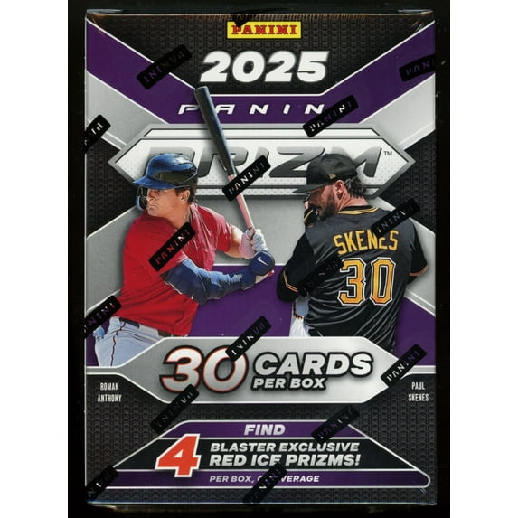 Hobby 2025 Panini Prizm Baseball Blaster Box (Red Ice Prizms) - MLB Blaster Box