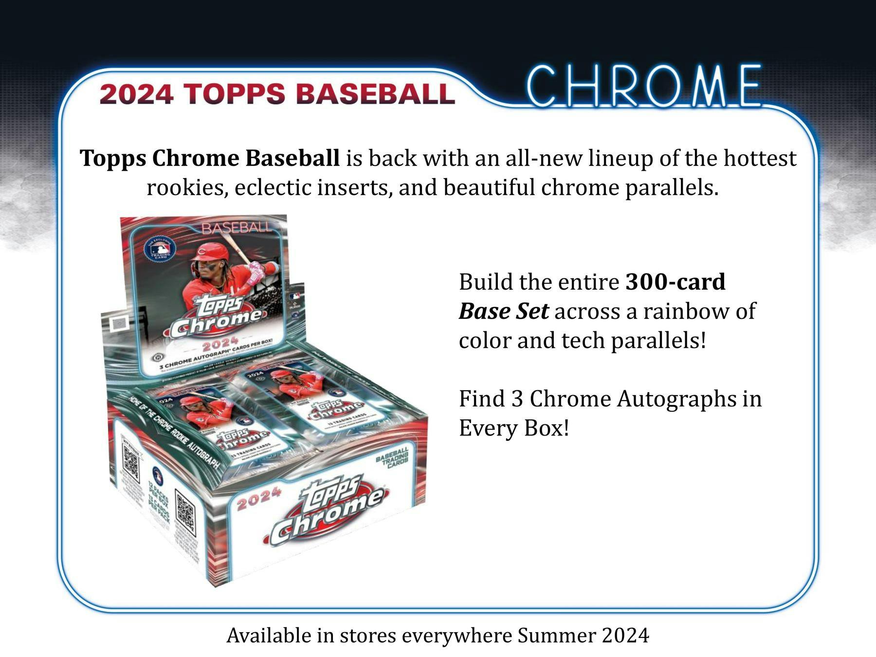 JUMBO 2024 Topps Chrome MLB Baseball Hobby HTA Jumbo Box (3 Autos) MVP BUYBACK - MLB Hobby Box