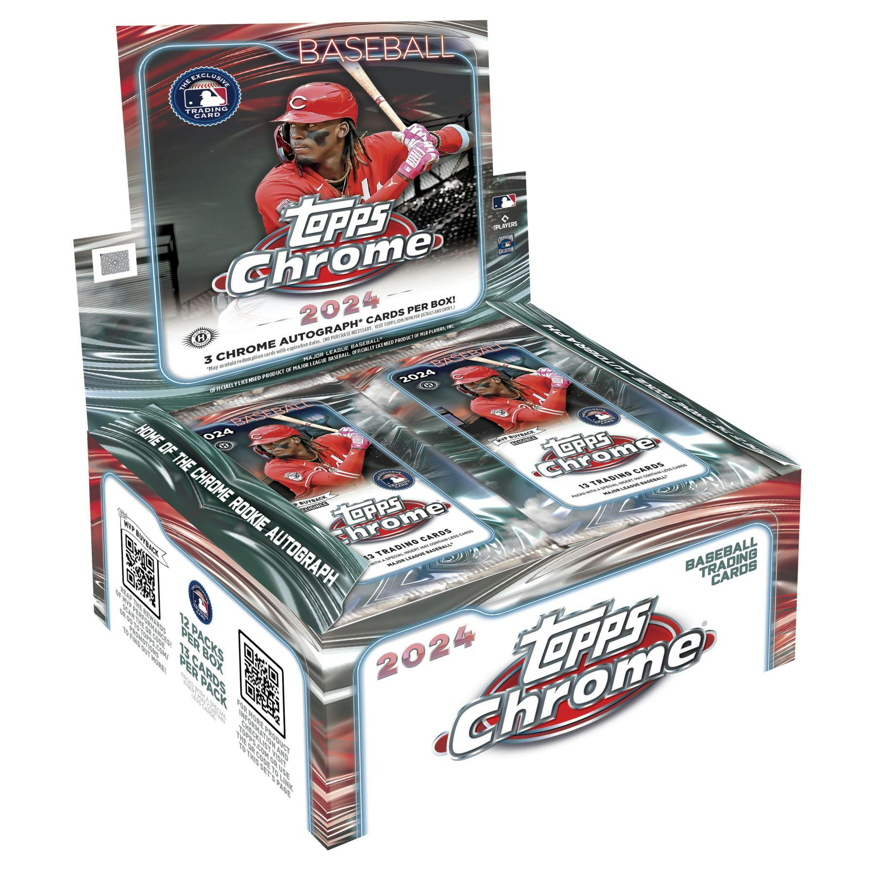 JUMBO 2024 Topps Chrome MLB Baseball Hobby HTA Jumbo Box (3 Autos) MVP BUYBACK - MLB Hobby Box