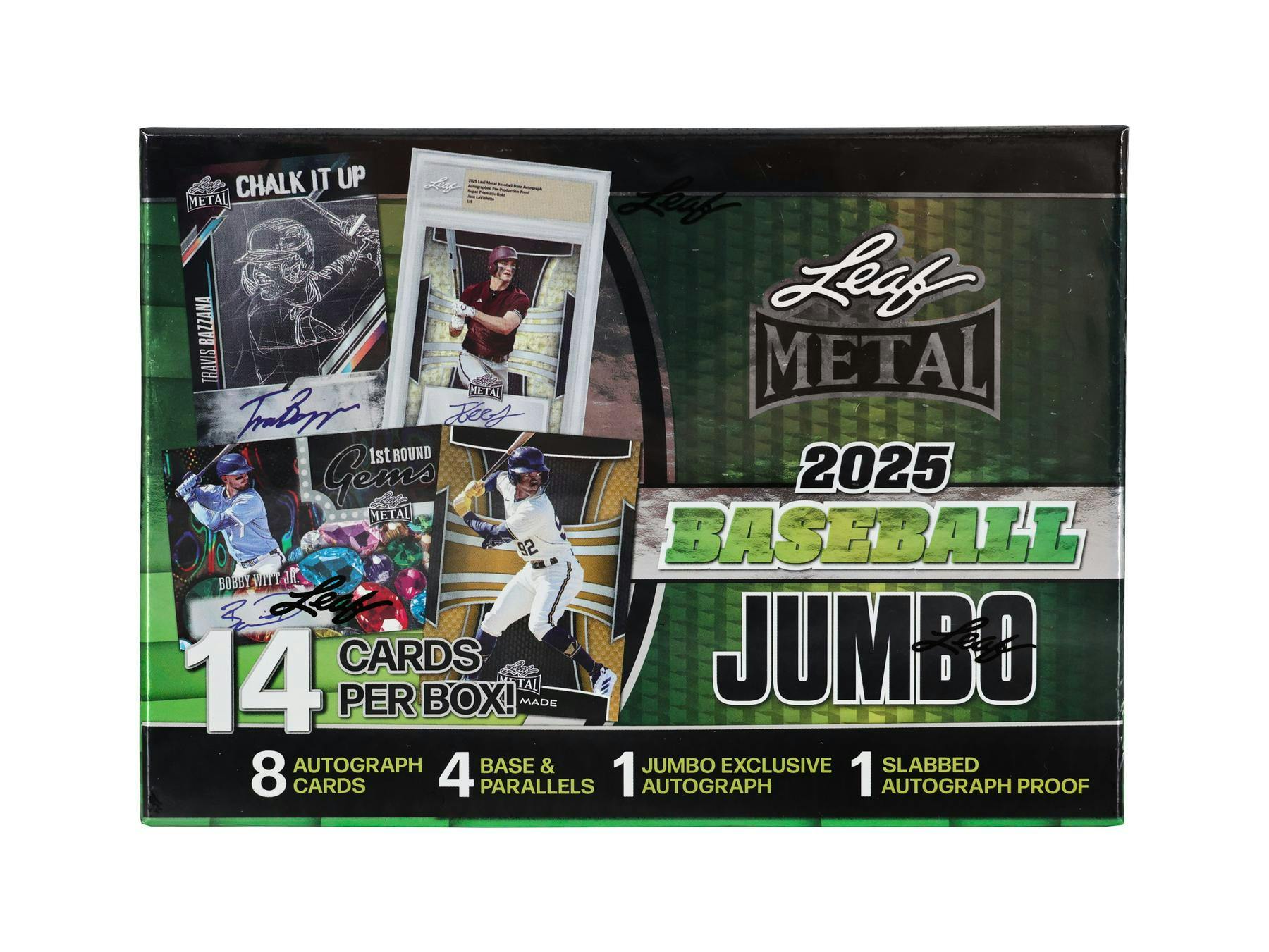 Jumbo 2025 Leaf Metal Baseball Hobby Box (9 Autos) - MLB Hobby Box