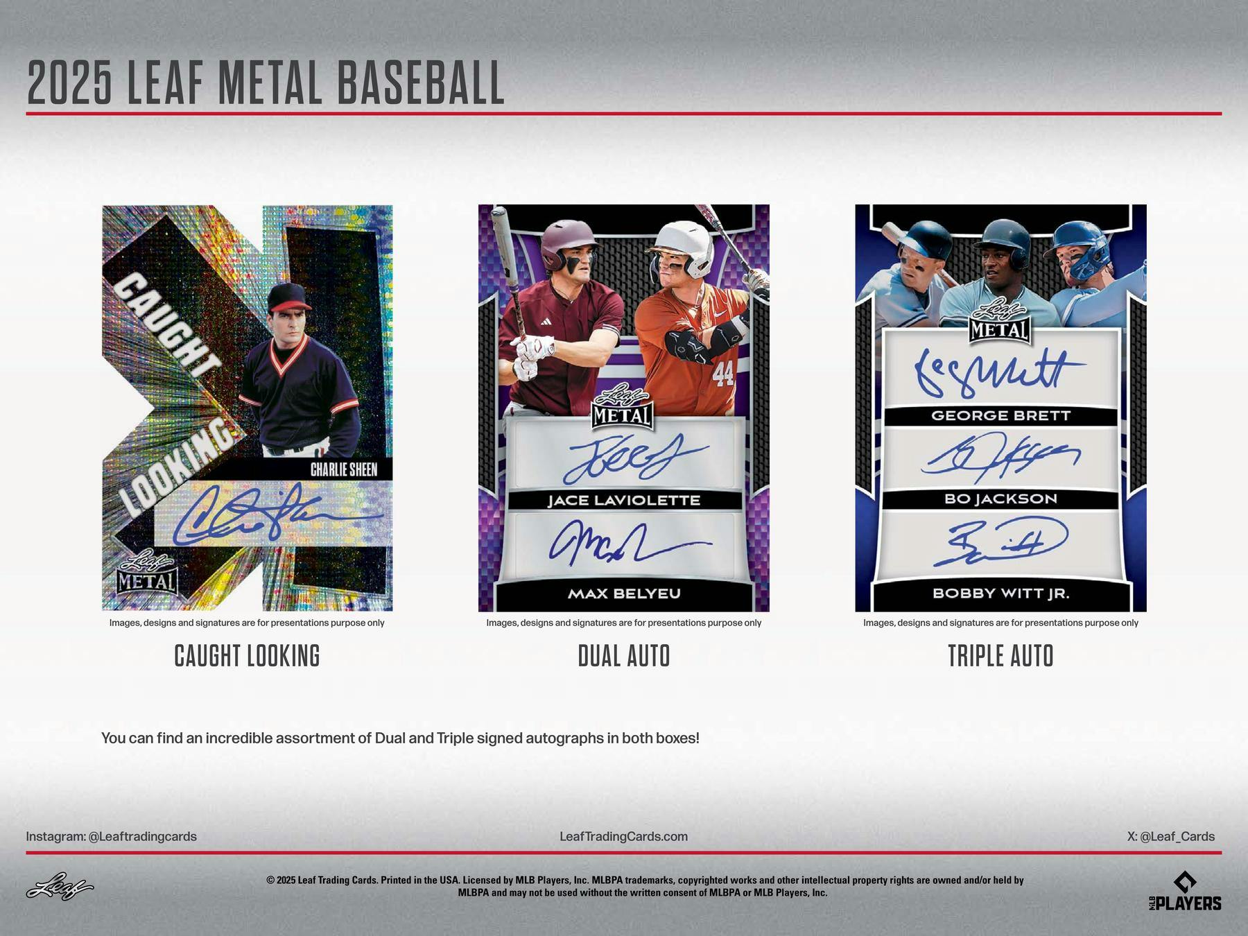 Jumbo 2025 Leaf Metal Baseball Hobby Box (9 Autos) - MLB Hobby Box
