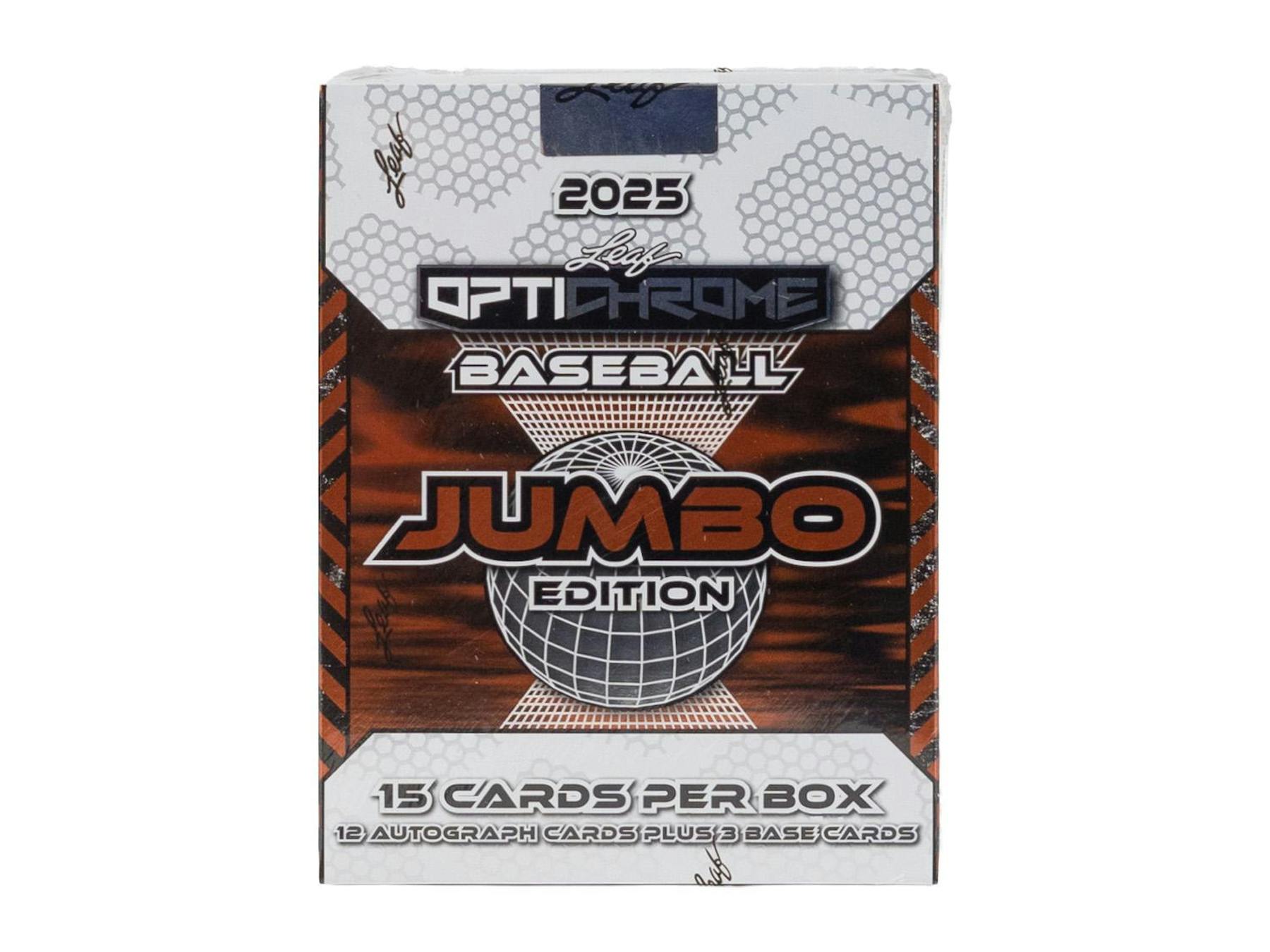 Jumbo 2025 Leaf Optichrome Baseball Hobby Box (12 Autos) - MLB Hobby Box
