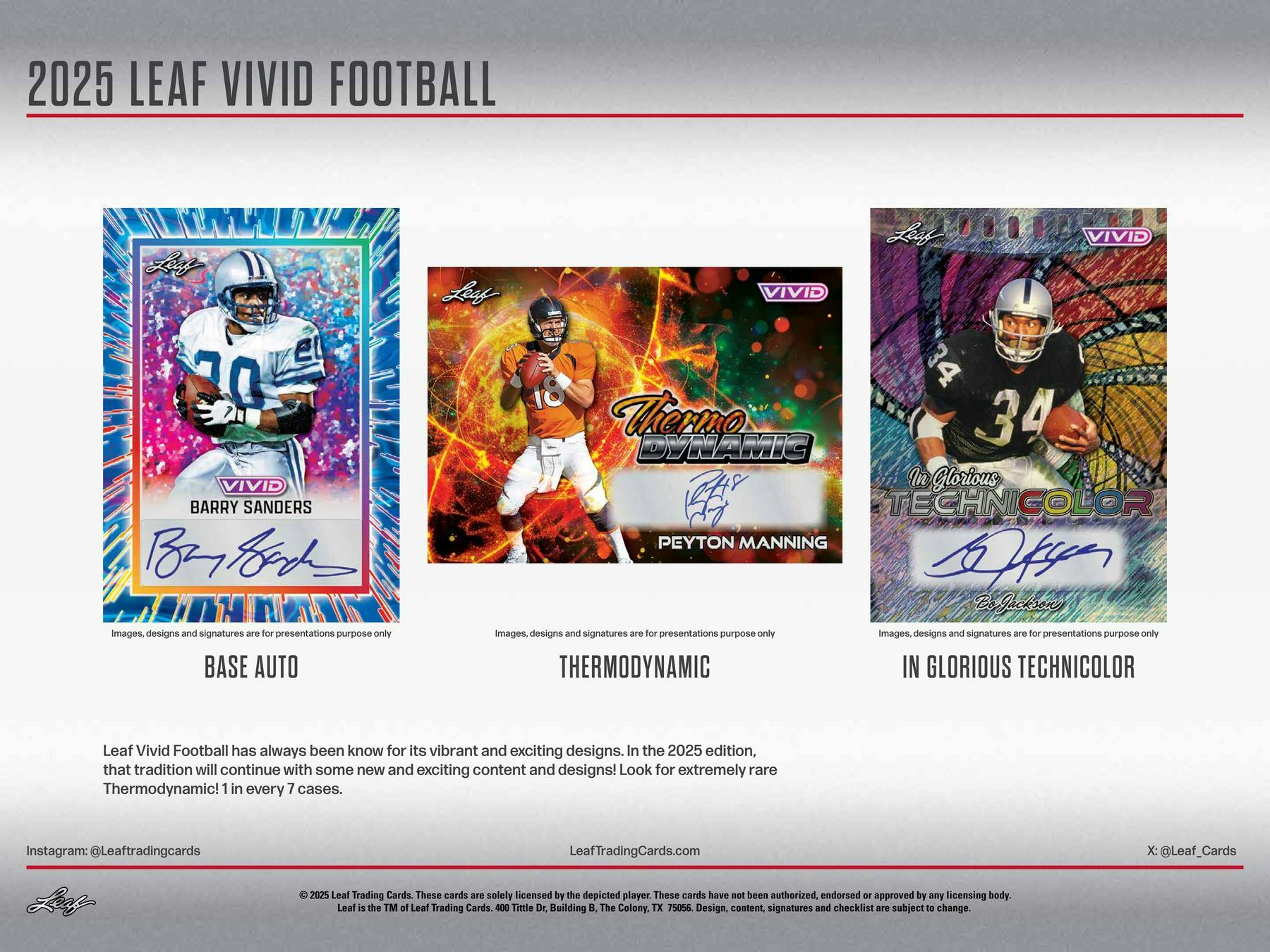 2024 Leaf Vivid Football Hobby Box (5 Autographs)