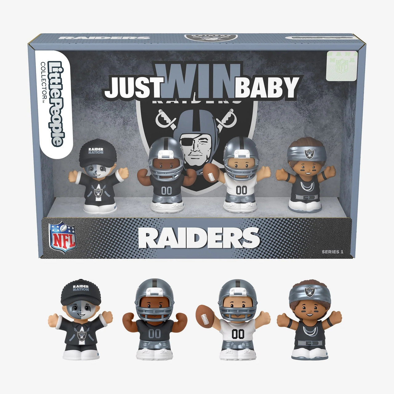 Las Vegas Raiders Fisher-Price Little People 4-Pack NFL Figures Collector Set - NFL Little People
