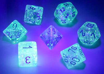Luminary: Borealis Polyhedral Icicle/light blue 7-Die Set CHX27581 - Dice Sets & Games