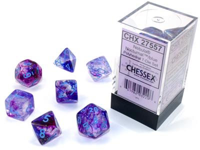 Luminary: Nebula Polyhedral Nocturnal/blue 7-Die Set CHX27557 - Dice Sets & Games