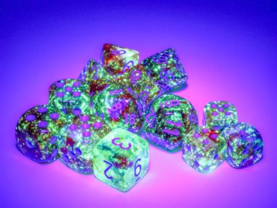 Luminary: Nebula Polyhedral Primary/blue 7-Die Set CHX27559 - Dice Sets & Games