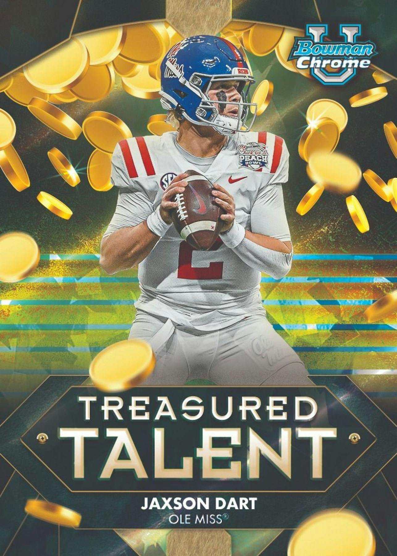 MEGA 2024 Bowman University Chrome Football Monster Box (1 Auto) - NFL Mega Box