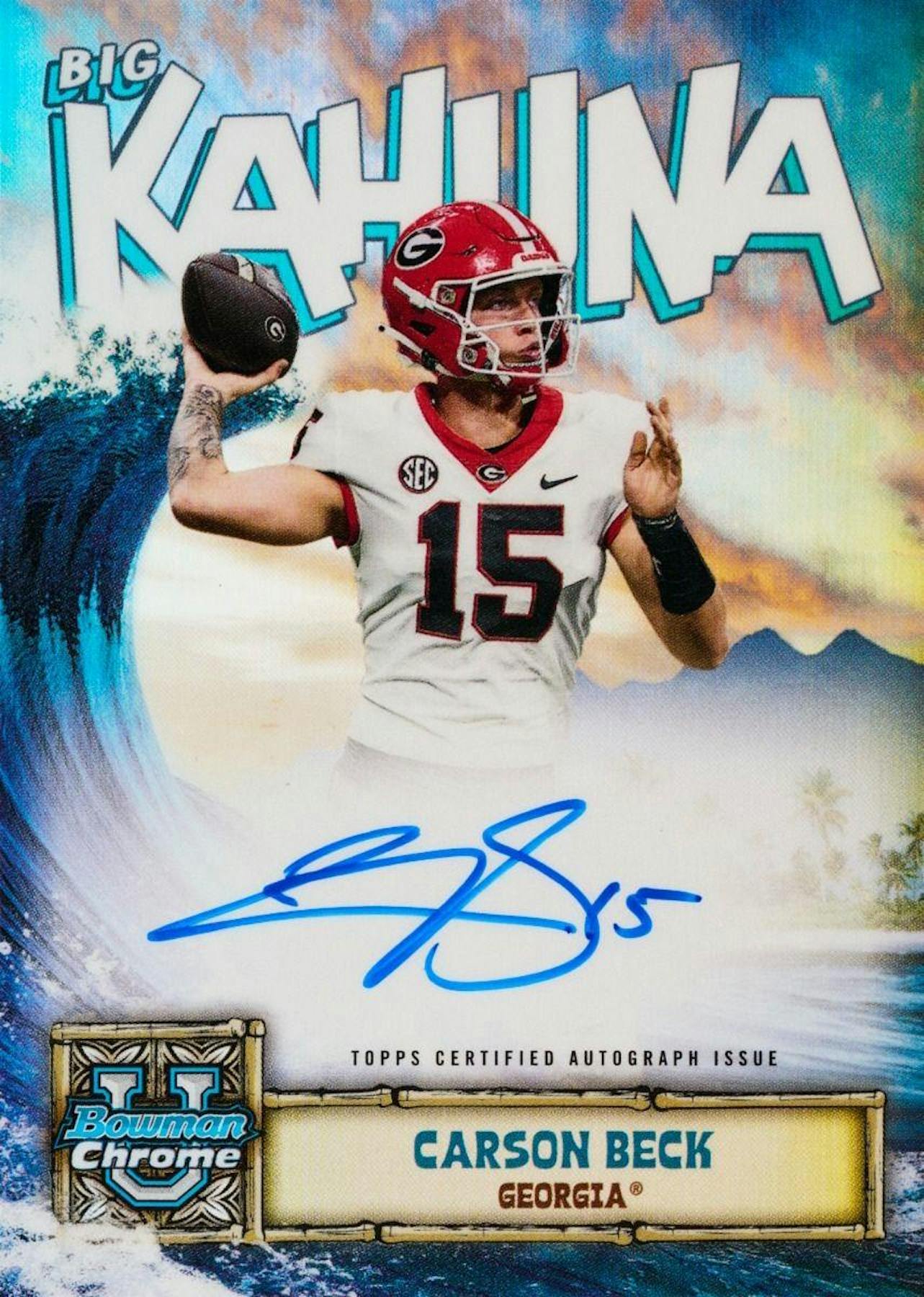 MEGA 2024 Bowman University Chrome Football Monster Box (1 Auto) - NFL Mega Box