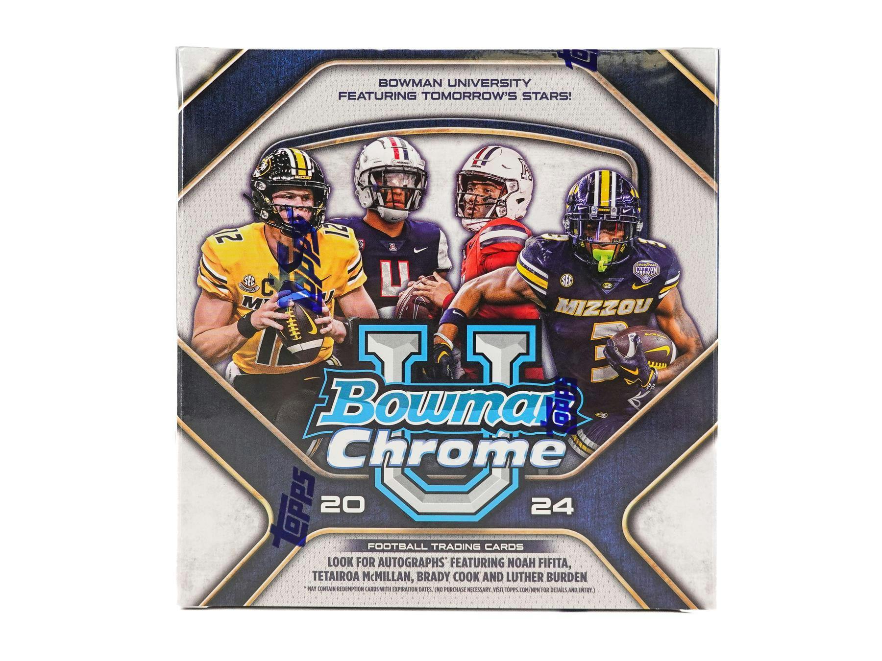MEGA 2024 Bowman University Chrome Football Monster Box (1 Auto) - NFL Mega Box
