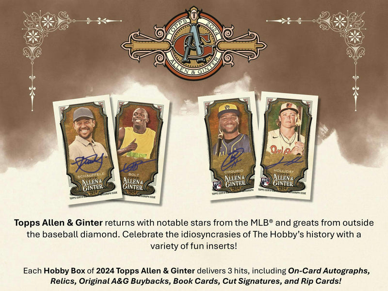 2024 Topps Allen and Ginter MLB Baseball Hobby Box (3 Hit)(24 Packs) OCT 30th