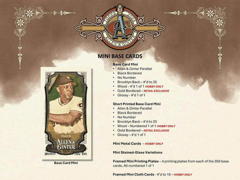 2024 Topps Allen & Ginter Baseball Blaster Box (Look for Gold Parallels)