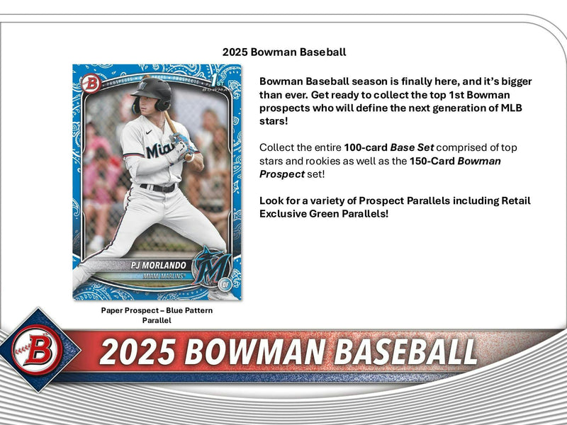 2025 Bowman Baseball Blaster Value Box (Green Parallels)