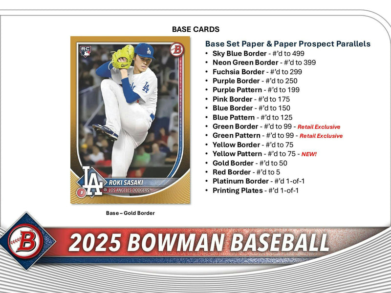 2025 Bowman Baseball Blaster Value Box (Green Parallels)
