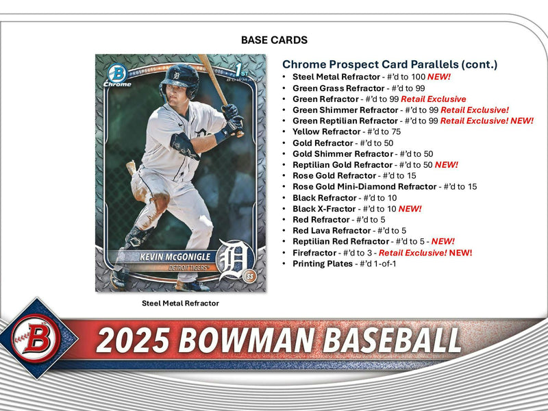 2025 Bowman Baseball Blaster Value Box (Green Parallels)