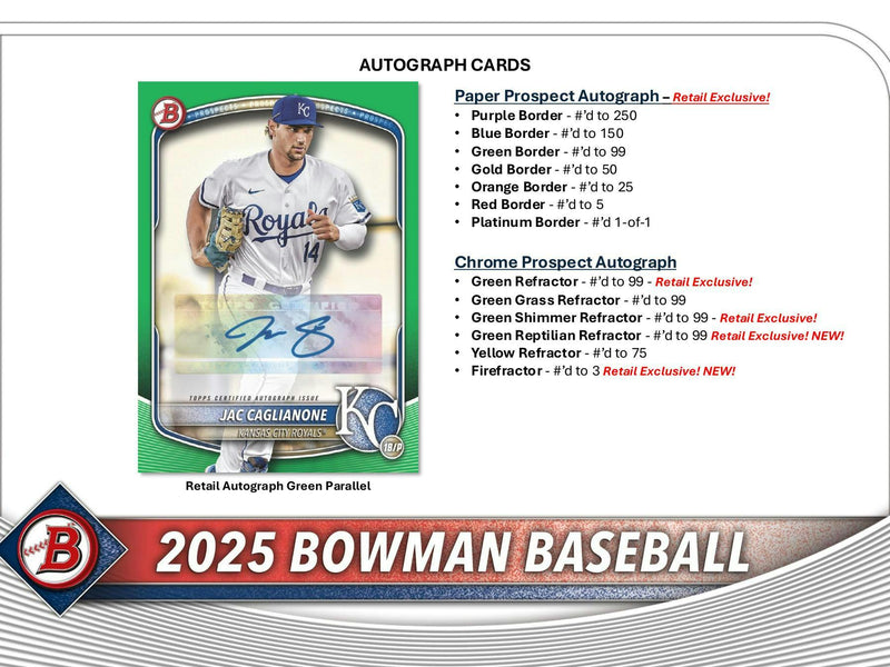 2025 Bowman Baseball Blaster Value Box (Green Parallels)