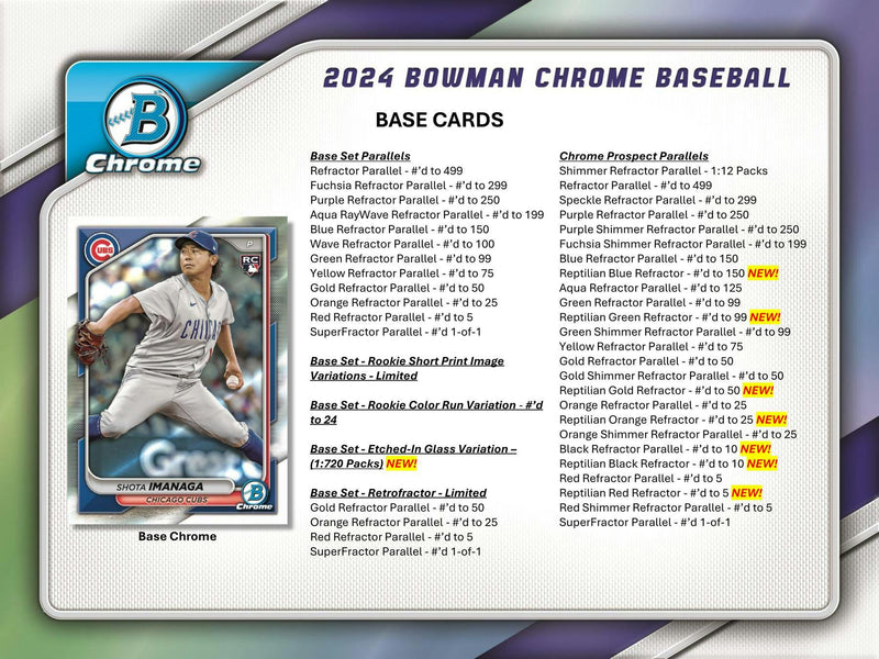 ONE MINI BOX from 2024 Bowman Chrome Baseball Master Hobby Box (1 Mini Boxes / 1 Auto)