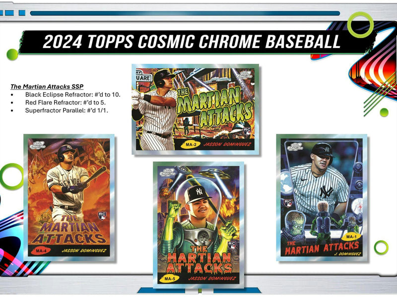 2024 Topps Cosmic Chrome MLB Baseball Hobby Box (Galaxy) Loaded with Rookie Cards!