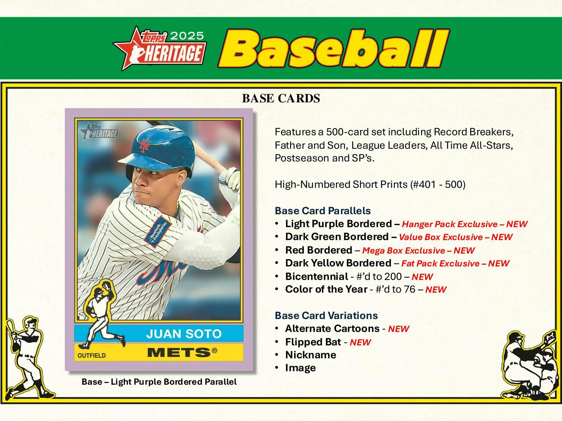 2025 Topps Heritage Baseball Mega Box (Red Green Bordered)
