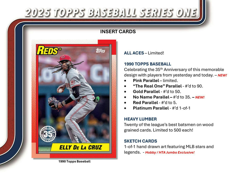 2025 Topps Series 1 MLB Baseball Hobby Jumbo Box (3 Hits / 2 Silver Packs) Feb 12th